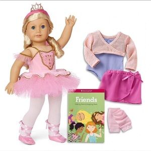 American Girl Sparkling Ballerina doll and outfit set BLONDE
